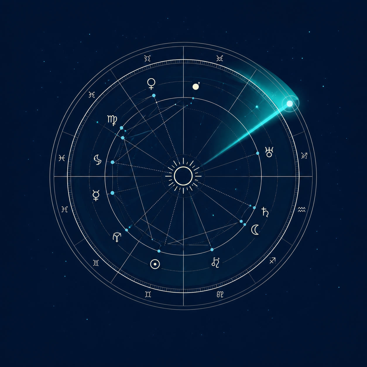 個人星盤行星軌道示意